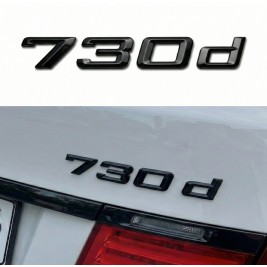 Шильдик напис багажника BMW БМВ 730d Чорний для E38, E65, F01, F02, G11, G12