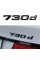 Шильдик напис багажника BMW БМВ 730d Чорний для E38, E65, F01, F02, G11, G12