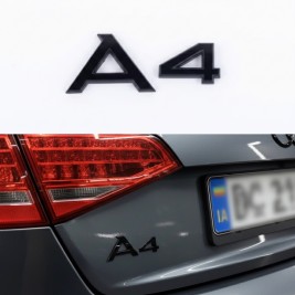 Емблема наклейка A4 Audi Ауді Чорна на кришку багажника