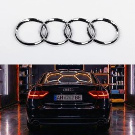 Емблема задня Audi Ауді 192мм A3 (8V), A4 (B8), TT (8J) - Хром (4G8853735) хром кільця