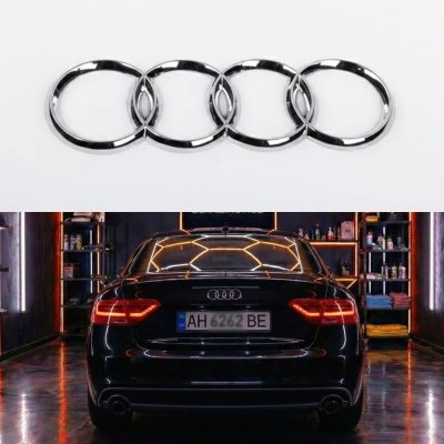 Емблема задня Audi Ауді 192мм A3 (8V), A4 (B8), TT (8J) - Хром (4G8853735) хром кільця