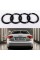 Емблема задня Audi Ауді 177 мм Чорний глянець (468853735) чорні кільця