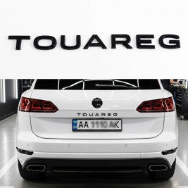Емблема наклейка на кришку багажника NEW TOUAREG Volkswagen ТУАРЕГ 31 x 2 см Чорний