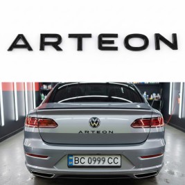 Емблема наклейка на кришку багажника NEW ARTEON Volkswagen АРТЕОН 25 x 2 см Чорний