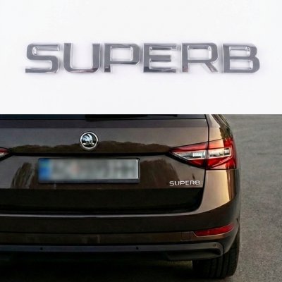 Шильдик емблема на багажник SUPERB для SKODA, Суперб для Шкода хром