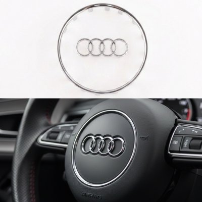 Накладка на кермо, емблема AUDI (Ауді) подушка AIR BAG 100 мм Хром