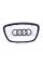 Накладка на кермо, емблема AUDI (Ауді) подушка AIR BAG 112 * 66 мм Чорний глянець