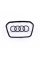 Steering wheel cover , AUDI emblem ( Audi) AIR BAG cushion 90 * 56 mm Black gloss
