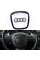 Накладка на кермо, емблема AUDI (Ауді) подушка AIR BAG 98 * 95 мм Чорний глянець