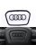 Steering wheel cover , AUDI emblem ( Audi) AIR BAG cushion 90 * 56 mm Black gloss