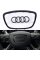 Накладка на кермо, емблема AUDI (Ауді) подушка AIR BAG 112 * 66 мм Чорний глянець
