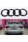 Емблема задня Audi Ауді 203мм A4 (B9), A5 (F5), A6 (C8), A7 (C8), Q5, Q8 Чорний глянець кільця