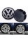 Ковпачок заглушка в литі диски VW Фольксваген 55 мм чорний, хром лого 6N0601171