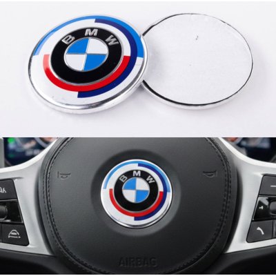 Емблема в кермо BMW БМВ 45мм Ювілейна 50 років Motorsport Триколор