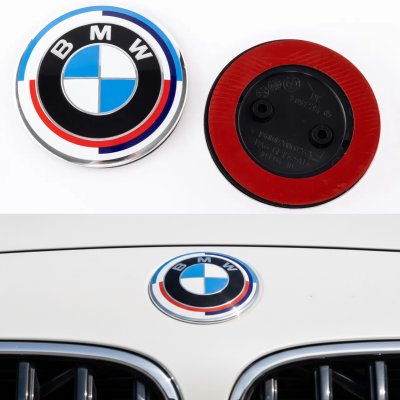Емблема BMW БМВ 82 мм Ювілейна 50 років значок в бампер бмв F20 F21 F22 F23 F30 F31 F32 F33 F34 F36 Значок