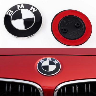 Емблема BMW БМВ 82 мм Чорно біла значок в бампер бмв F20 F21 F22 F23 F30 F31 F32 F33 F34 F36 Значок