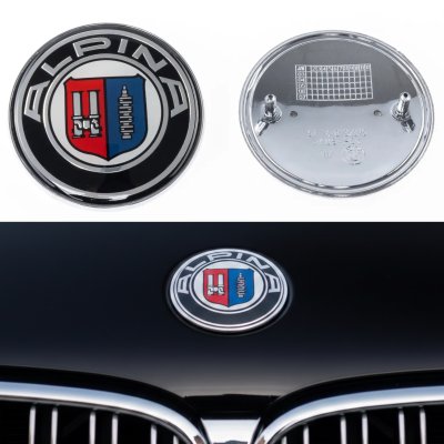 Эмблема БМВ BMW 82 мм ALPINA Альпина  E39 E53 E60 E46 E34 E90 E70 F30 F15 F10 G30 Значек капот багажник