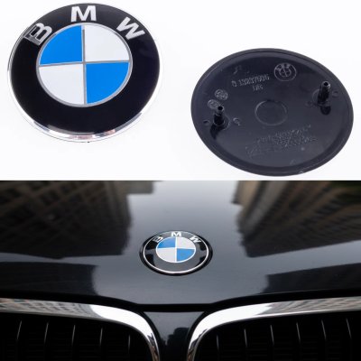 Эмблема БМВ BMW 82 мм Бело синяя значок бмв E39 E53 E60 E46 E34 E90 E70 F30 F15 F10 G30 Значек капот багажник
