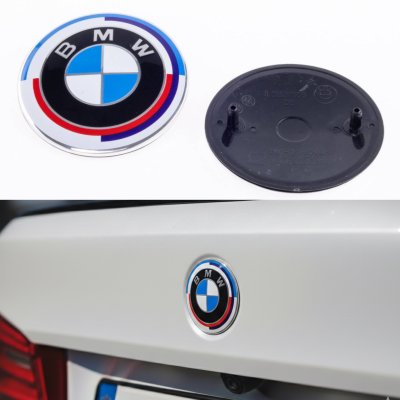 Емблема BMW БМВ 74мм Ювілейна 50 років Motorsport Триколор