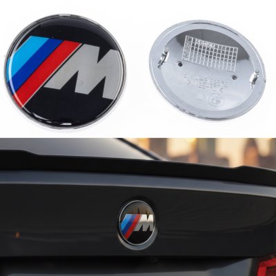 Емблема BMW БМВ 74 мм M Power М повер E46 E39 E90 F30 F32 G30 G20 Значок на багажник
