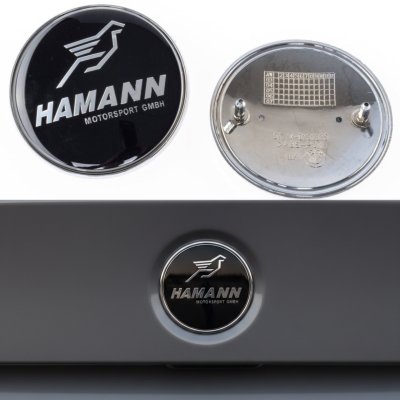 Емблема BMW БМВ 74 мм Hamann Хаманн E46 E39 E90 F30 F32 G30 G20 Значок на багажник