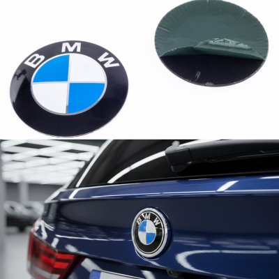 BMW emblem White and blue , badge logo BMW E53 E 70 F15 E 65 E 71 F16 E 83 F25 blue on the trunk 78 mm