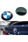Емблема BMW Біло синя, значок логотип БМВ Е53 Е70 F15 Е65 Е71 F16 Е83 F25 Біло синій на багажник 78мм