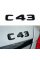 Nameplate trunk inscription C43 Mercedes-Benz Mercedes C 43 Black