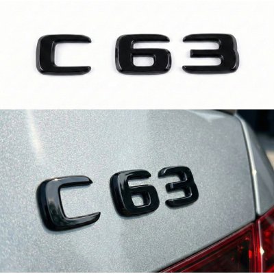 Шильдик надпись багажника C63 Mercedes-Benz Мерседес Ц63 Чорний