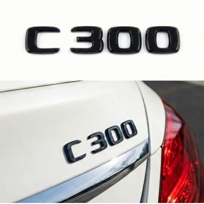 Шильдик надпись багажника C300 Mercedes-Benz Мерседес Ц300 Чорний