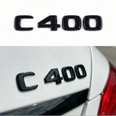 Шильдик надпись багажника C400 Mercedes-Benz Мерседес Ц400 Чорний
