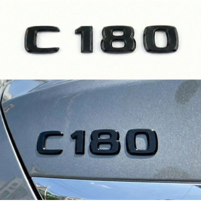 Шильдик надпись багажника C180 Mercedes-Benz Мерседес Ц180 Чорний