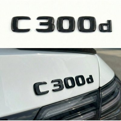 Шильдик надпись багажника C300d Mercedes-Benz Мерседес Ц300д Чорний