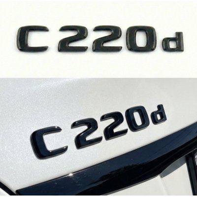 Шильдик надпись багажника C220d Mercedes-Benz Мерседес Ц220д Чорний