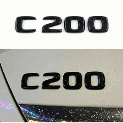 Шильдик надпись багажника C200 Mercedes-Benz Мерседес Ц200 Чорний