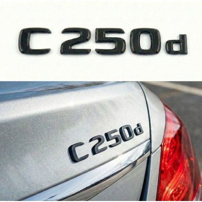 Шильдик надпись багажника C250d Mercedes-Benz Мерседес Ц250д Чорний