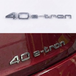 Шильдик на багажник, емблема багажника Audi Ауді 40 e-tron 40 е-трон Хромований