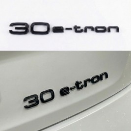 Шильдик на багажник, емблема багажника Audi Ауді 30 e-tron 30 е-трон Чорний