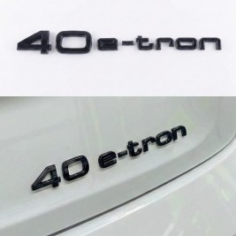 Шильдик на багажник, емблема багажника Audi Ауді 40 e-tron 40 е-трон Чорний