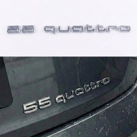 Шильдик на багажник, емблема багажника Audi Ауді 55 quattro 55 кватро Хромований