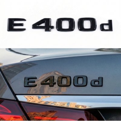 Шильдик надпись багажника E400d Mercedes-Benz Мерседес Е400д Чорний