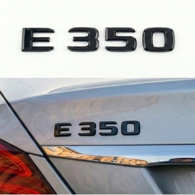 Шильдик надпись багажника E350 Mercedes-Benz Мерседес Е350 Чорний