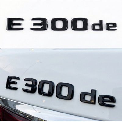 Шильдик надпись багажника E300de Mercedes-Benz Мерседес Е300де Чорний