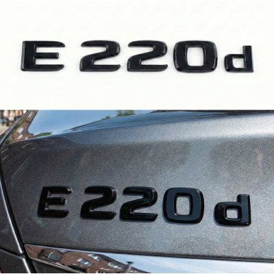 Шильдик надпись багажника E220d Mercedes-Benz Мерседес Е220д Чорний
