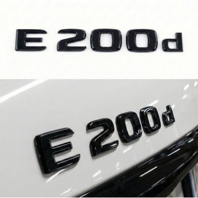 Шильдик надпись багажника E200d Mercedes-Benz Мерседес Е200д Чорний