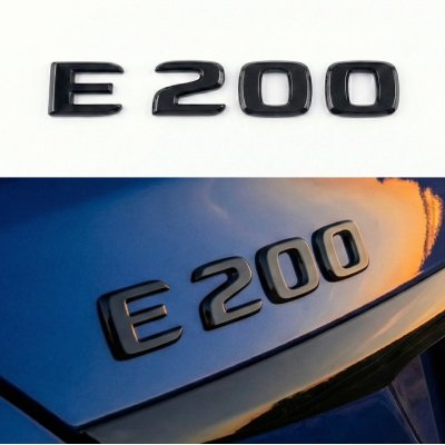 Шильдик надпись багажника E200 Mercedes-Benz Мерседес Е200 Чорний
