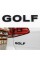 Емблема наклейка на кришку багажника GOLF Volkswagen ГОЛЬФ 12,2 x 2,3 см Чорний