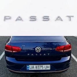 Емблема наклейка на кришку багажника NEW PASSAT Volkswagen ПАССАТ 25 x 2 см Хром