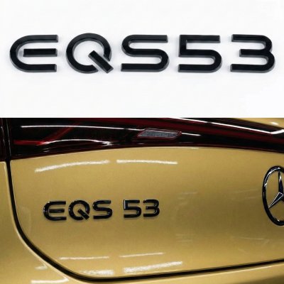 Шильдик надпись багажника EQS53 Mercedes-Benz Мерседес Чорний