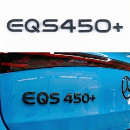 Шильдик надпись багажника EQS450+ Mercedes-Benz Мерседес Чорний